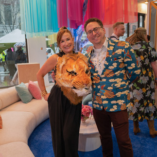 CEO of Ridgewells Catering Susan Lacz with member of co-host Design Foundry