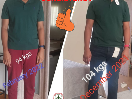 CONSISTENCY!! THE MANTRA TO WEIGHT LOSS AND MAINTAINANCE!!