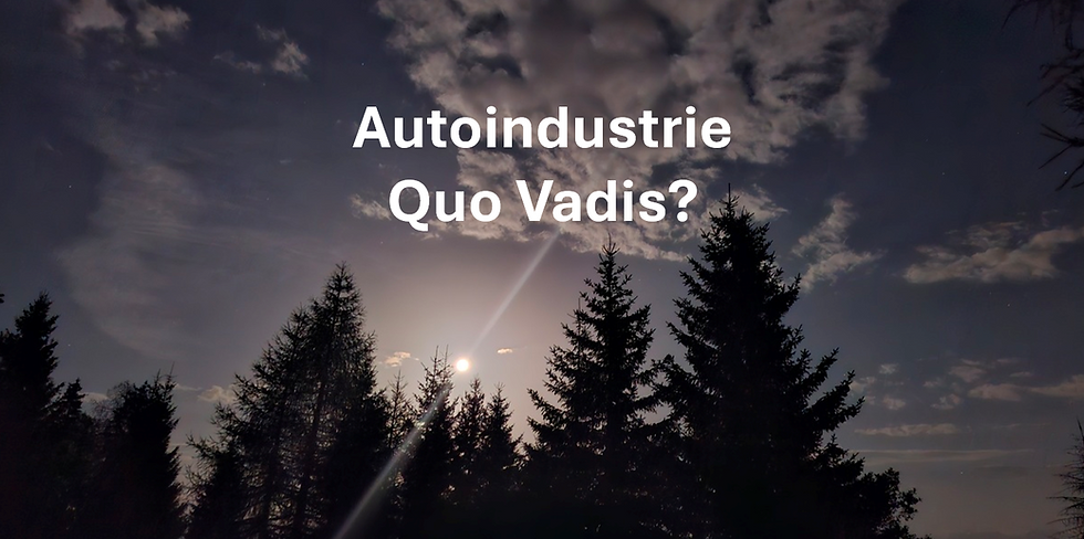 Dunkle Wolken für die Autoindustrie in Europa. Es wird nacht.