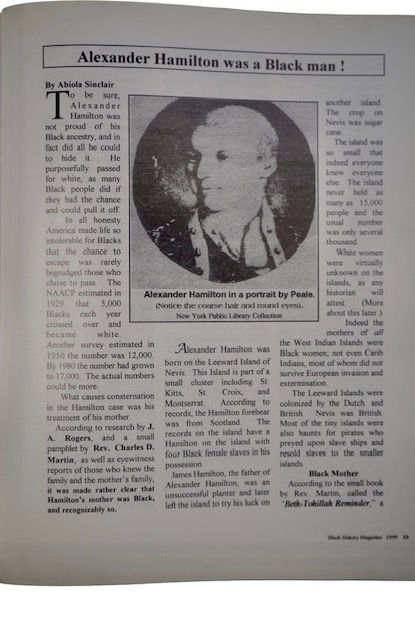 1999 Black History Magazine featuring historical analysis of American leaders