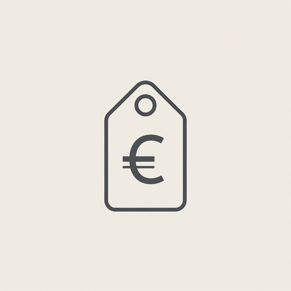 Price tag icon with Euro symbol