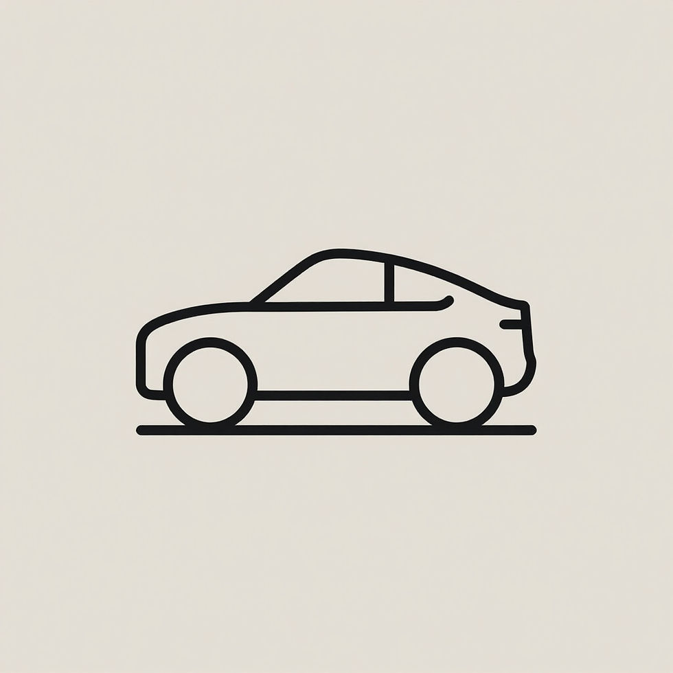 Line icon of a luxury car to be chauffeur driven