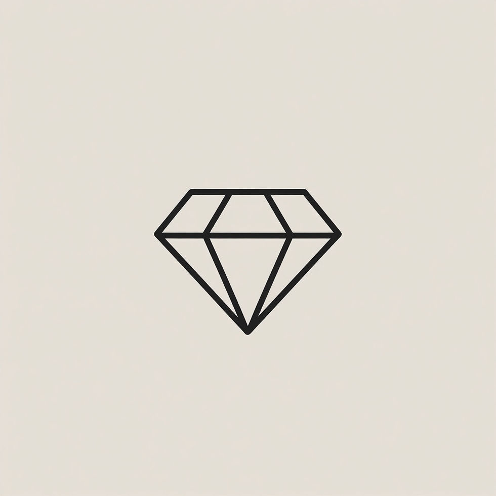 Minimalist diamond icon for Be Chauffeur Driven luxury.