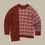 Thumbnail: Check terracotta jacquard sweater