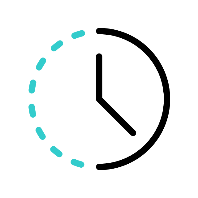 Animated spinning clock representing Drive Zen’s efficient and time-saving car buying service that helps you save money.