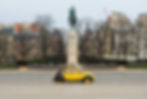 Classic Citroen car driving in Paris