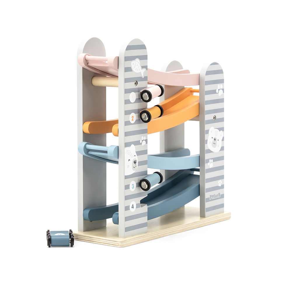 Thumbnail: ხის სათამაშო მანქანის სლაიდერი