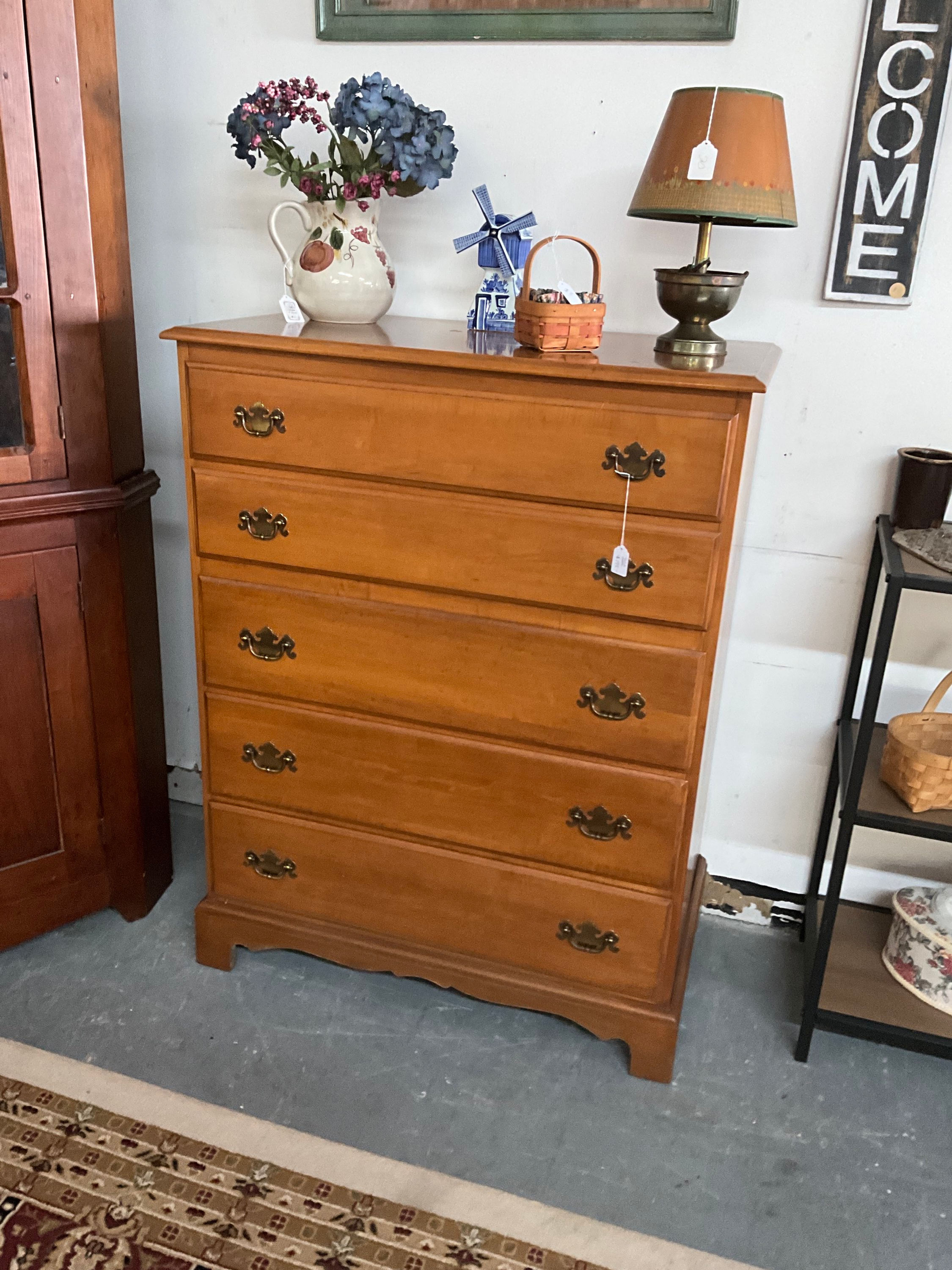 solid maple chest of drawers