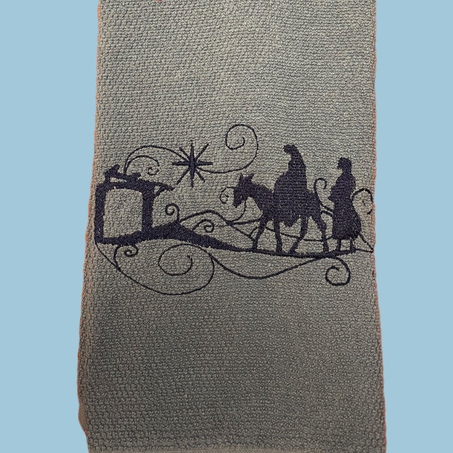 embroidered kitchen towel