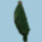 embroidered vinyl bookmark of a leaf