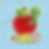 ornament with apple worm and pencil