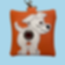 Pit Bull on Orange background