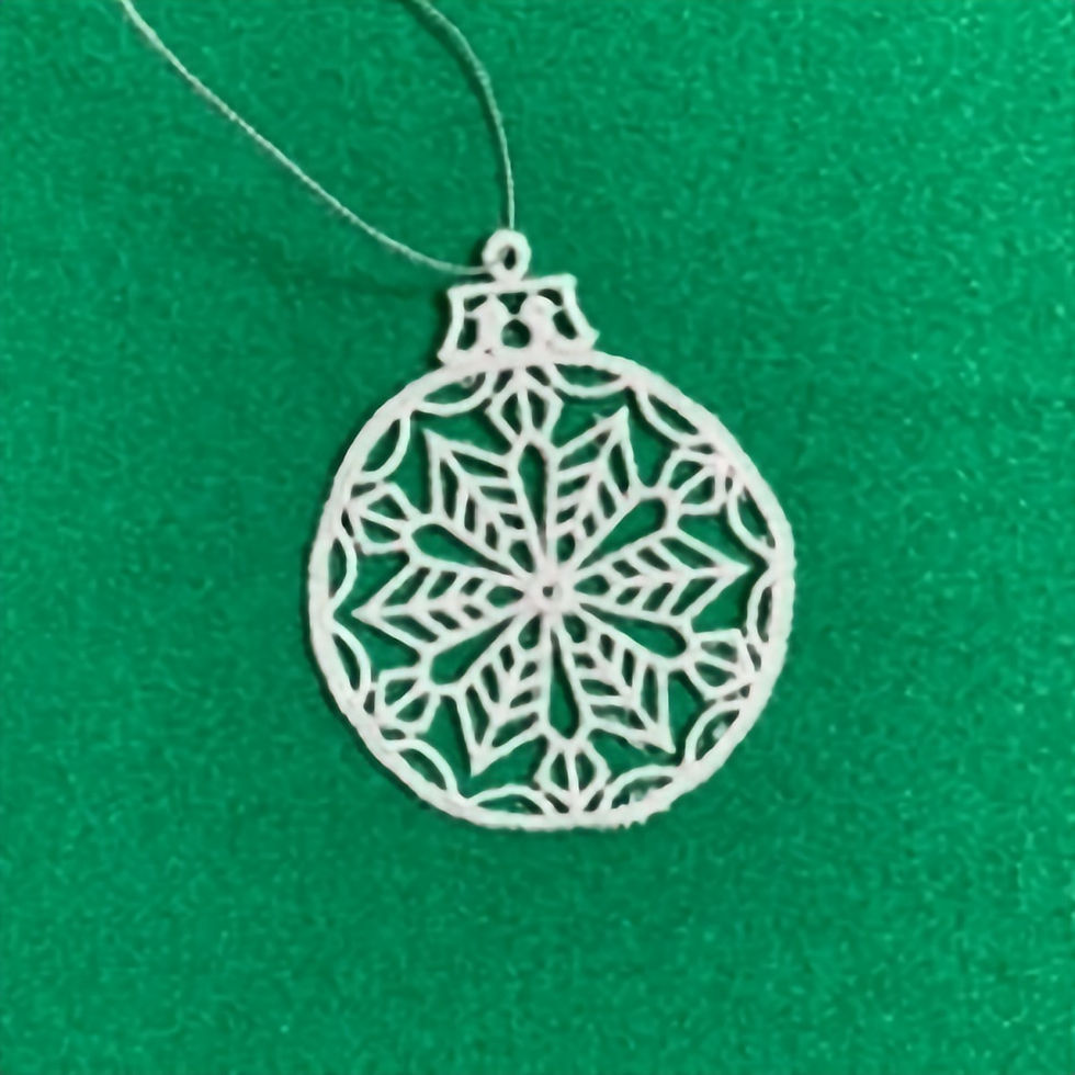 Christmas lace ornament round ball version 4