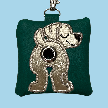 Thumbnail: gray dog on green background