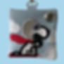 Snoopy flying ace on light blue background