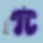 embroidered vinyl bookmark Pi symbol