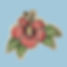 embroidered vinyl bookmark hibiscus
