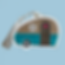 embroidered vinyl bookmark camper
