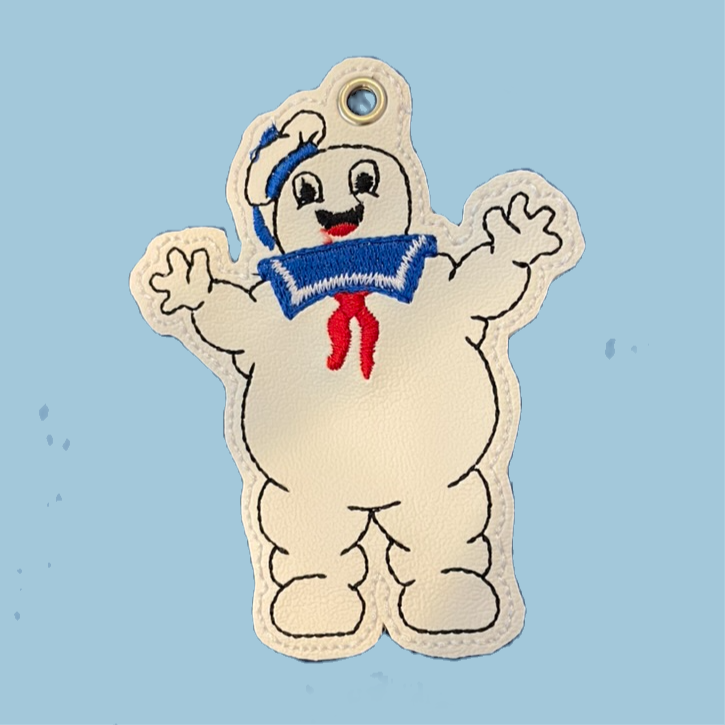 Christmas Ornament. White Marshmallow Man.