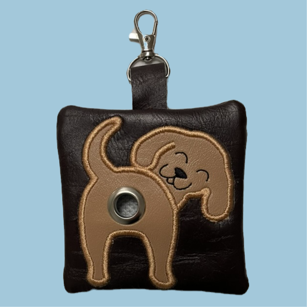 Thumbnail: tan dog on brown background