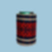 can cooler with blue border design