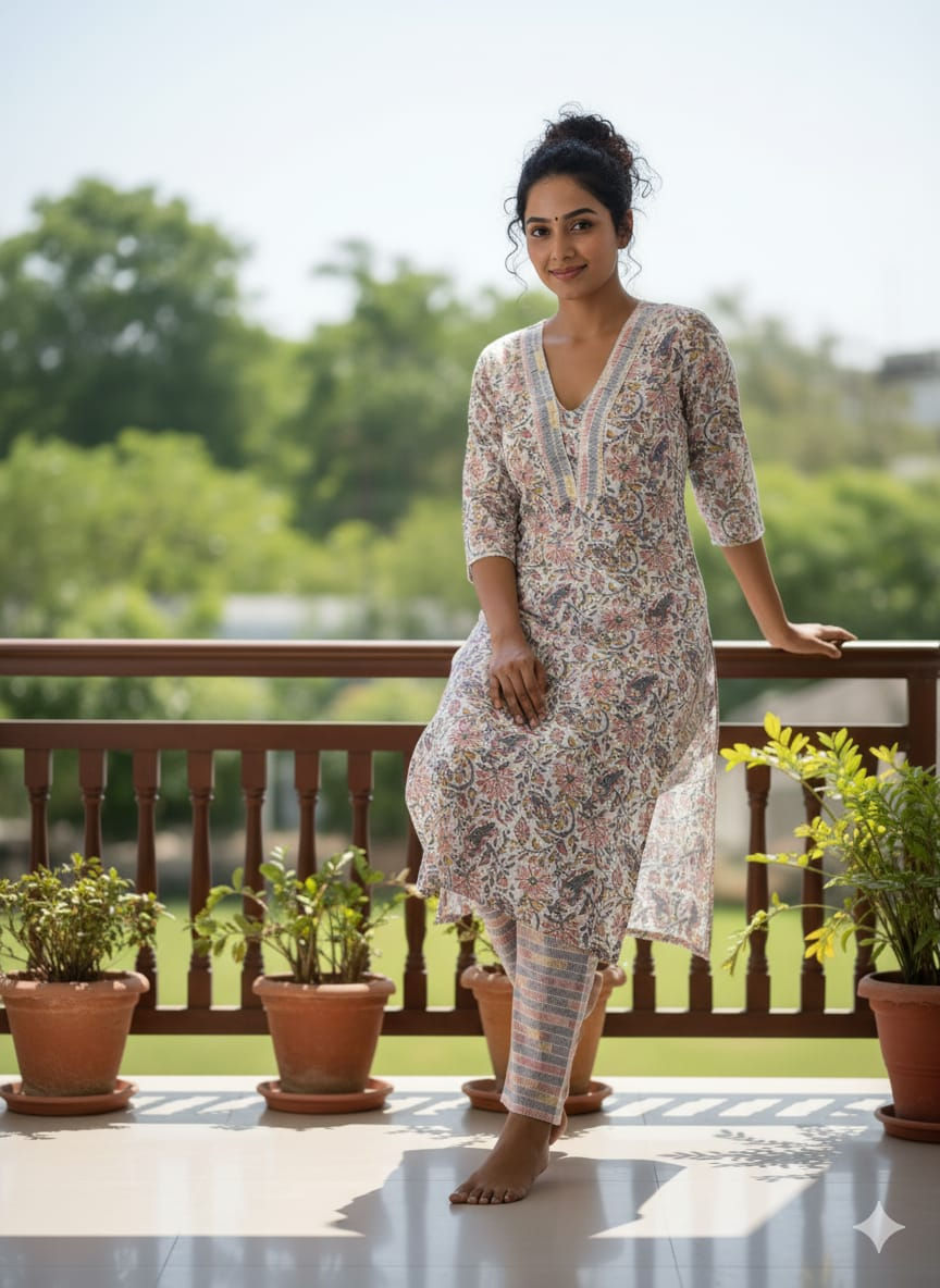 Thumbnail: White Dress With Pant pair