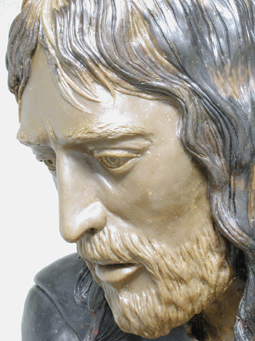 Jesus face detail.