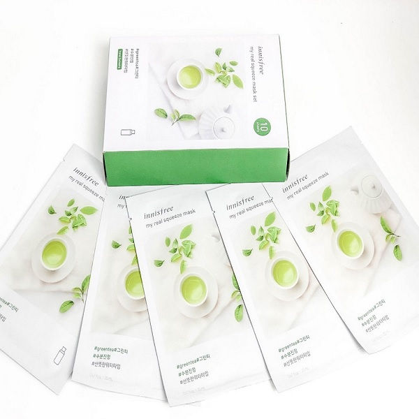 Mặt Nạ Gói Trà Xanh Innisfree It's Real Squeeze Mask Green Tea