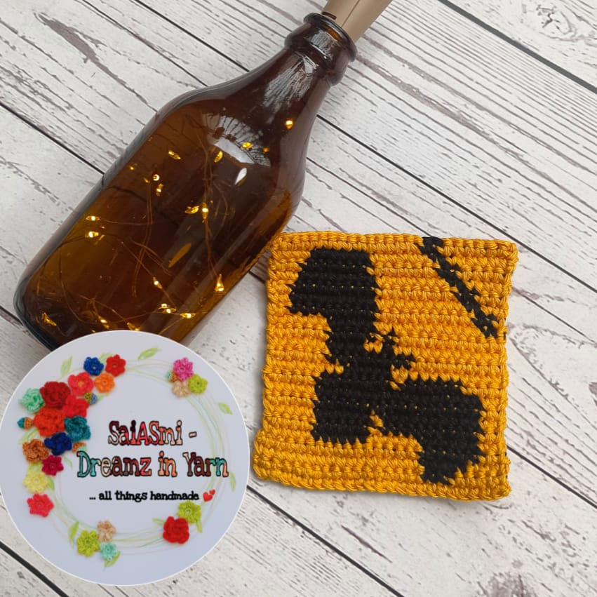 Thumbnail: Bat Quarters Coaster (CHART  instructions only) - Digital Patte