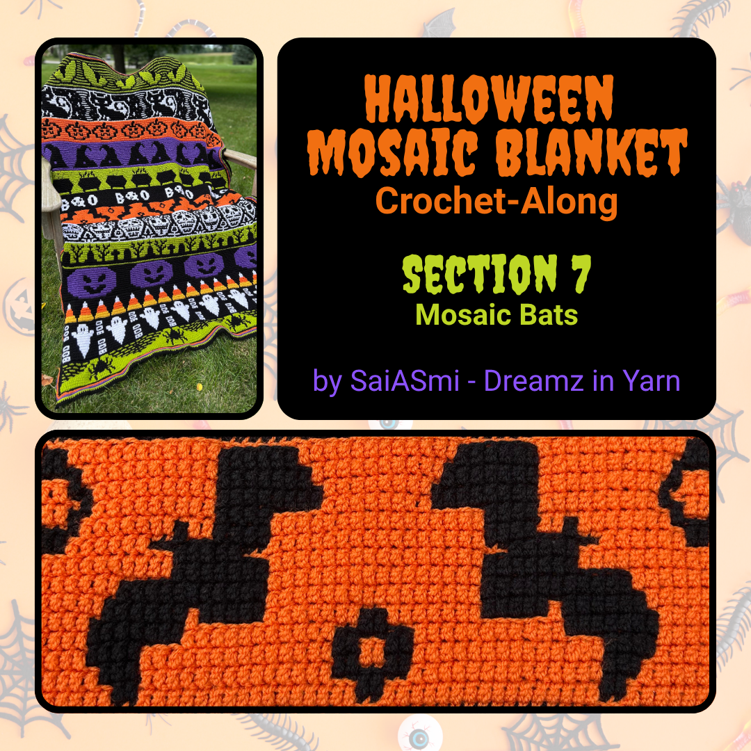 Bat Mosaic Pattern (CHART) - Digital Pattern ONLY