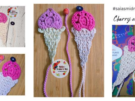 Summer Love for Ice-creams! - Crochet Bookmark pattern! (Free)