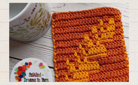 Skeletal Leaf Mosaic coaster