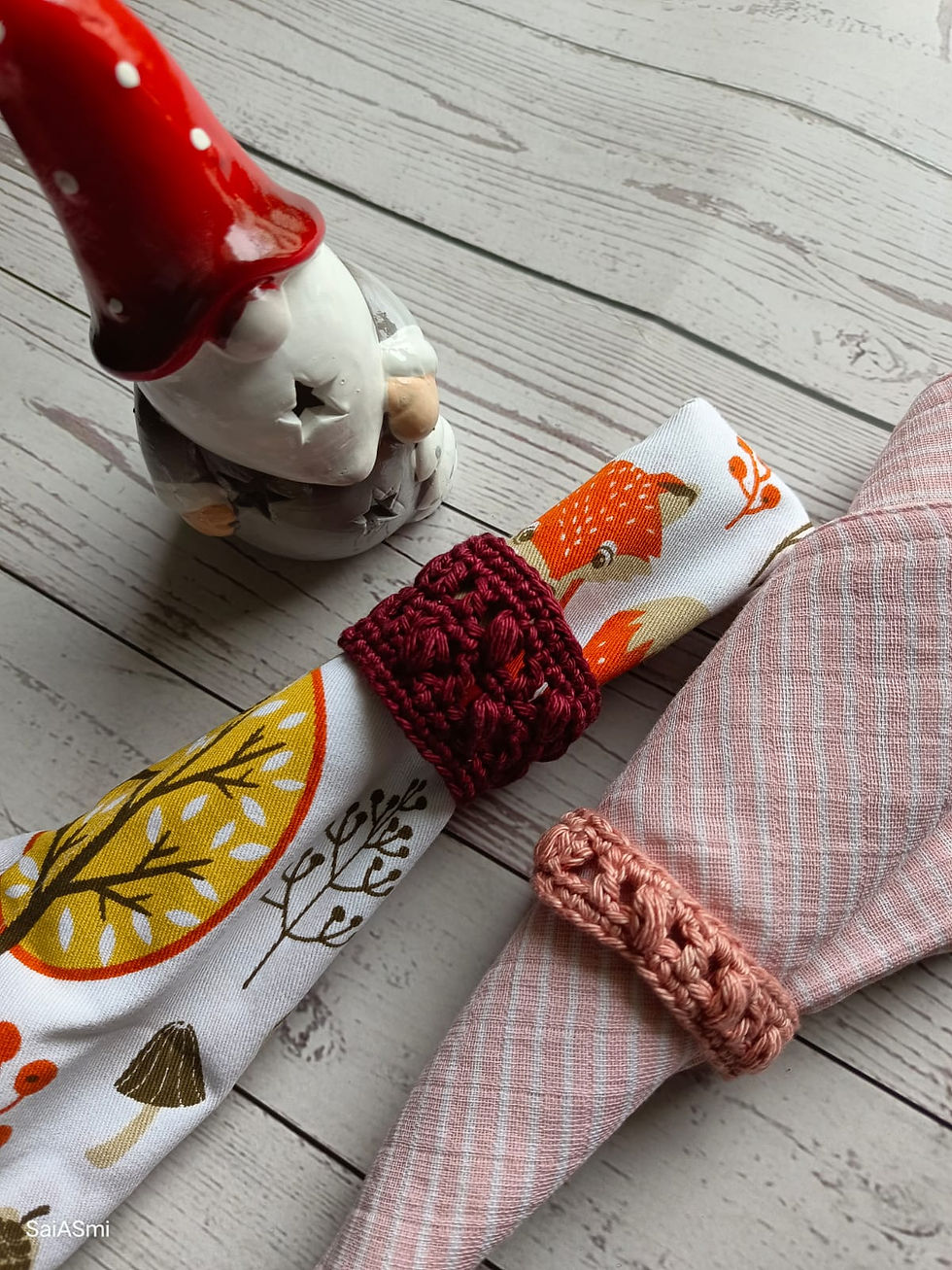 Thumbnail: Pillars 'n' Posts Napkin Rings - Digital Pattern ONLY