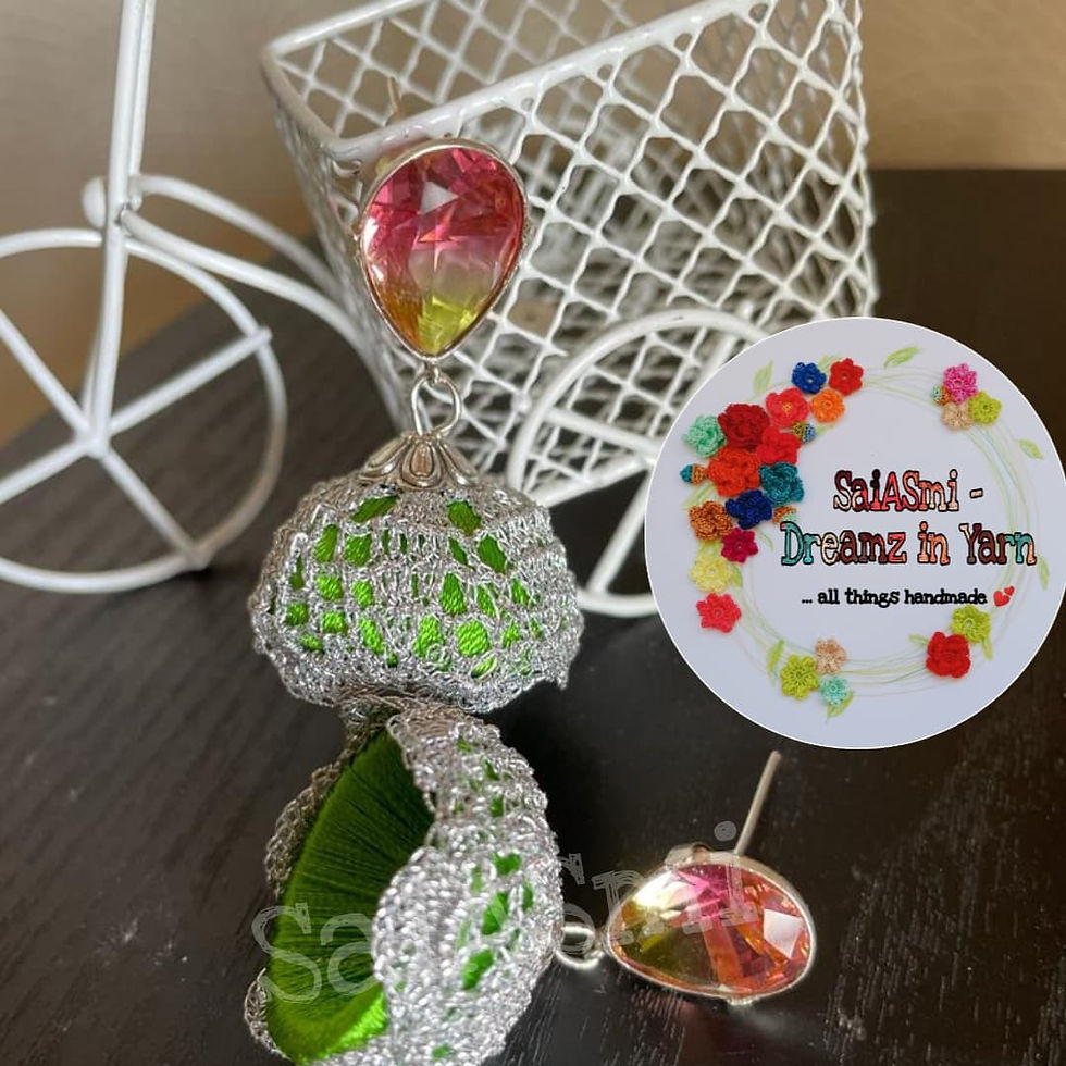 Thumbnail: Drop Stud with leaf Green - Color Sparkler Collection