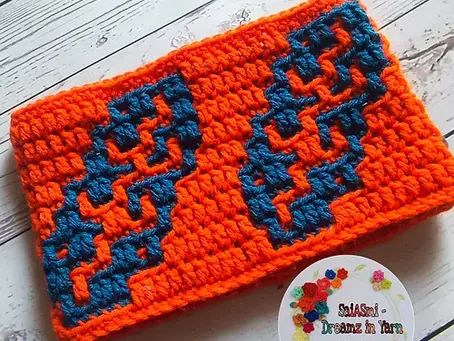Fallen Leaves Earwarmer - Mosaic Crochet