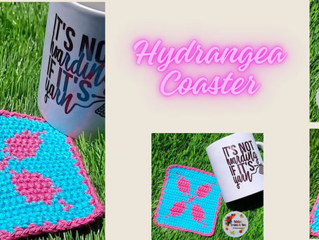 Hydrangea Coaster - a tapestry crochet pattern!