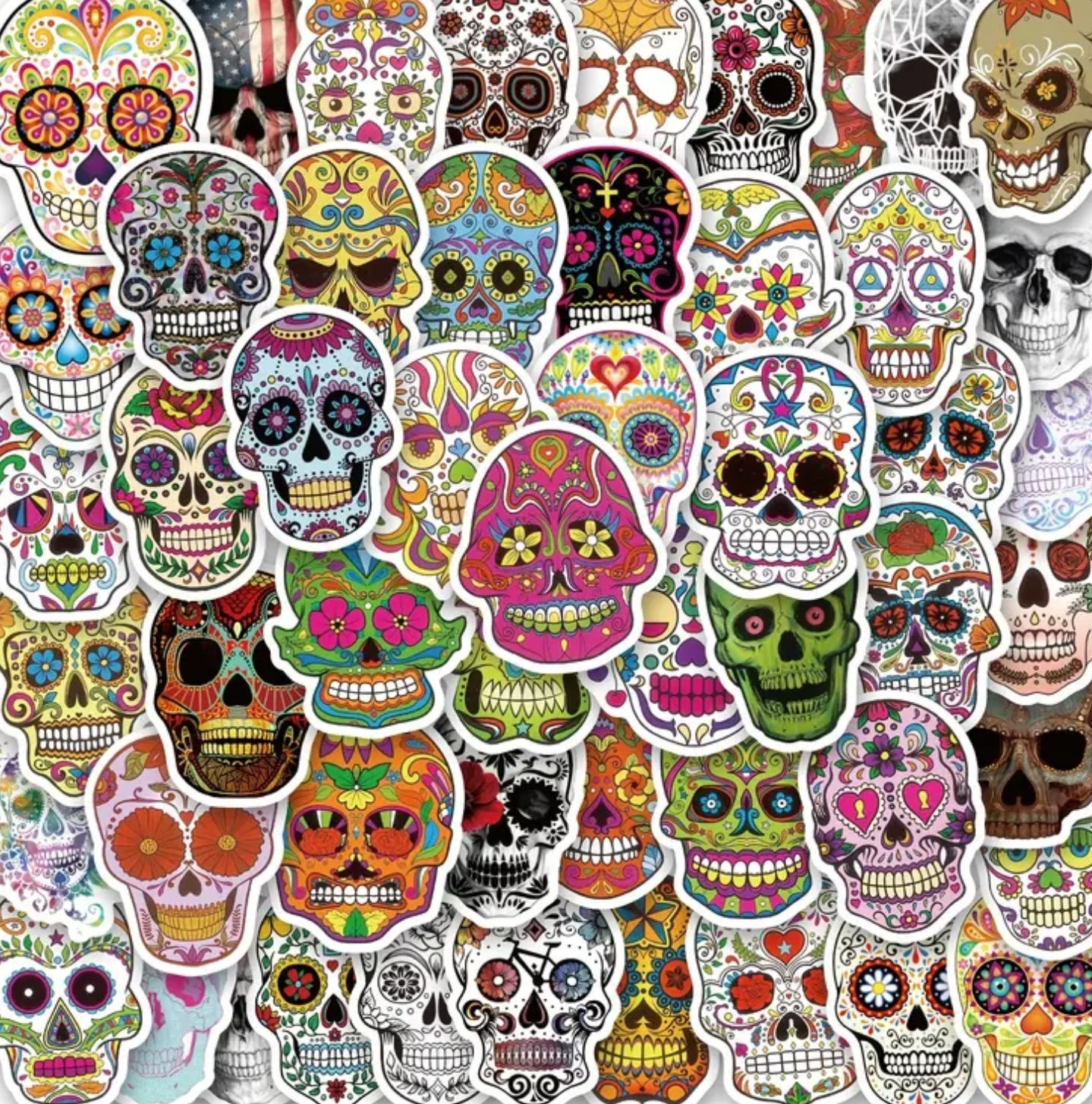 Day Of The Dead Skull Stickers