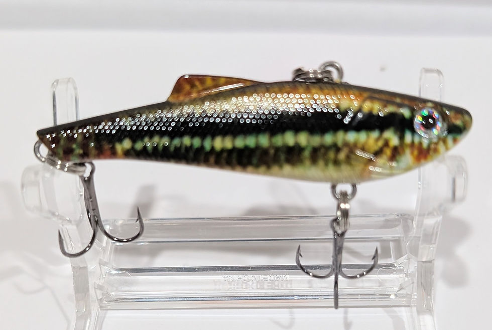 Thumbnail: HPF 2.75"  1/4 oz  Lipless Crankbait VIB Lure -  Black Stripe Minnow
