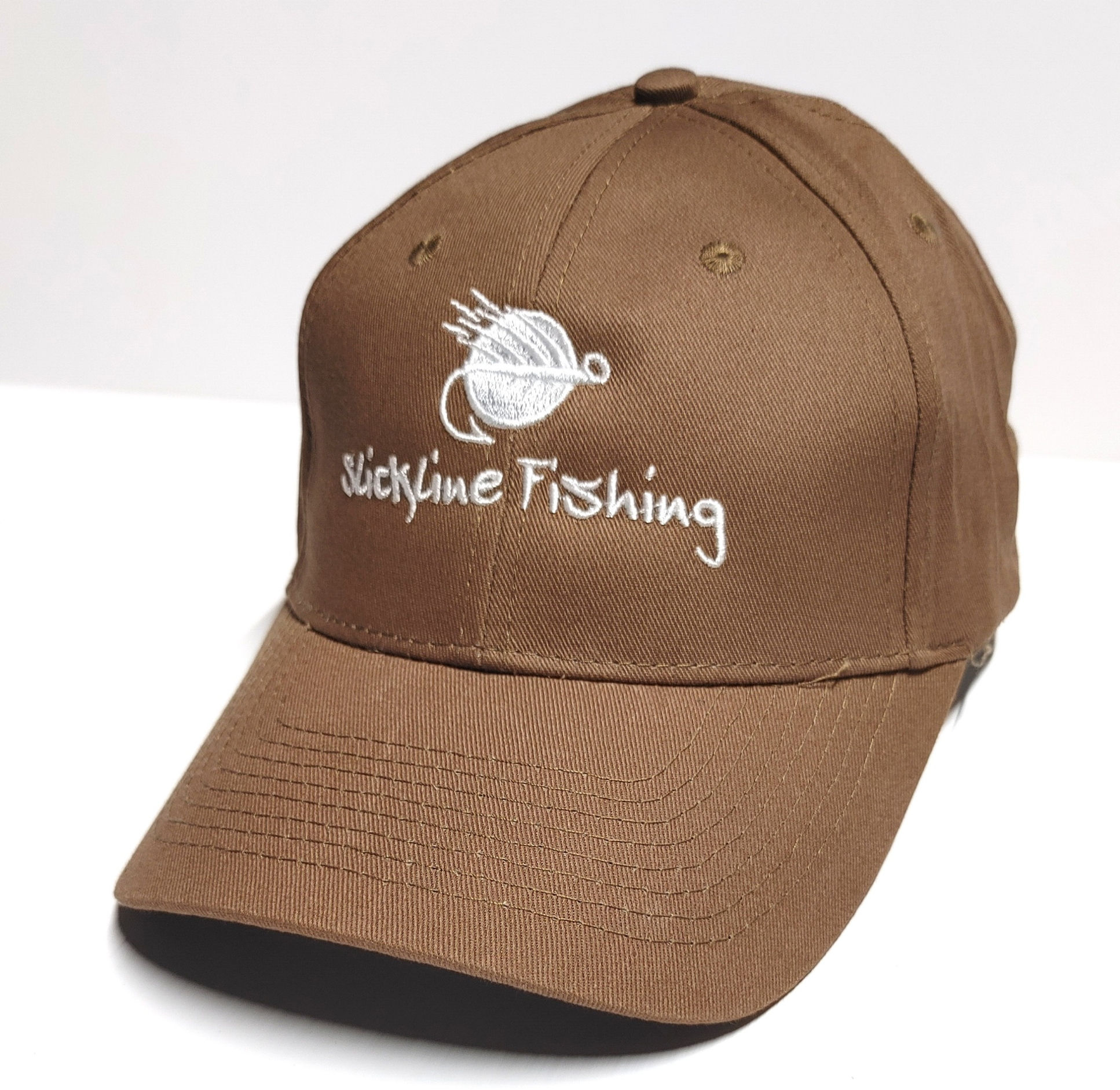 Slickline Woodland Brown Cotton Twill 6-Panel Dad Hat - Built For The Grind