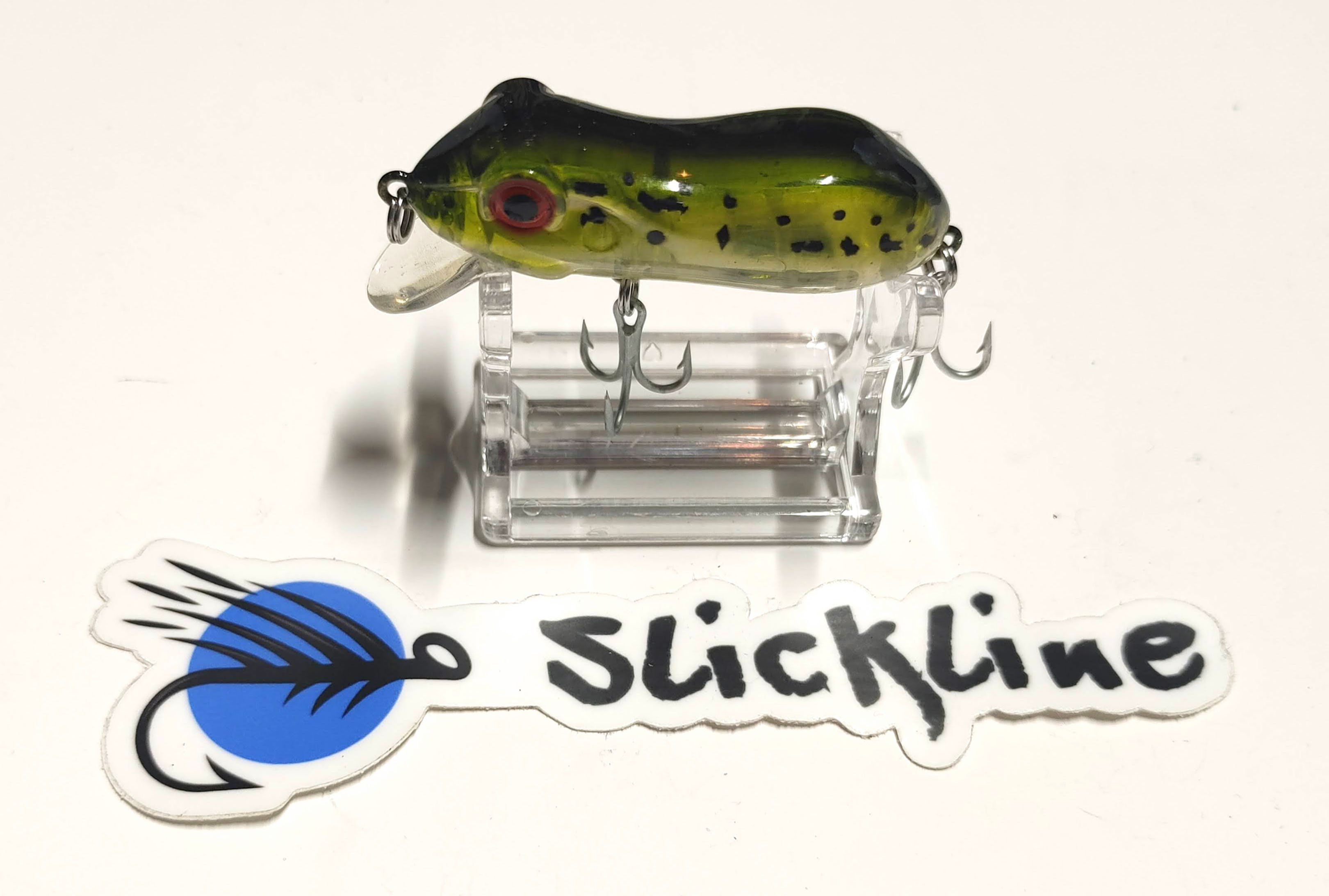 SLICKLINE 2.2"  1/3 oz Floating Diving Frog Crankbait- Leopard Frog