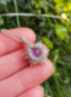 Thumbnail: Amethyst Snowflake Pendant in Sterling Silver