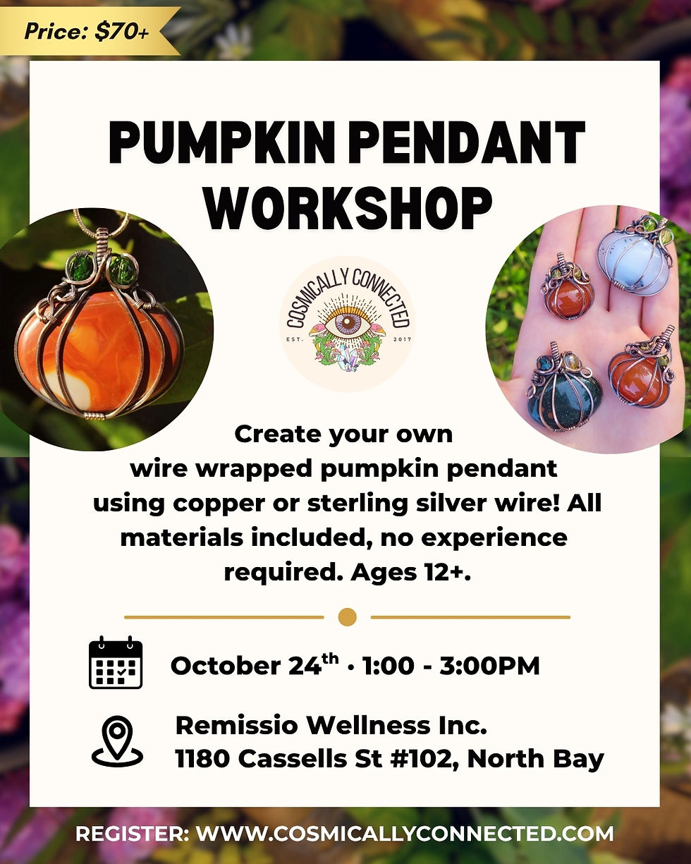 Wire Wrapped Pumpkin Pendant Workshop