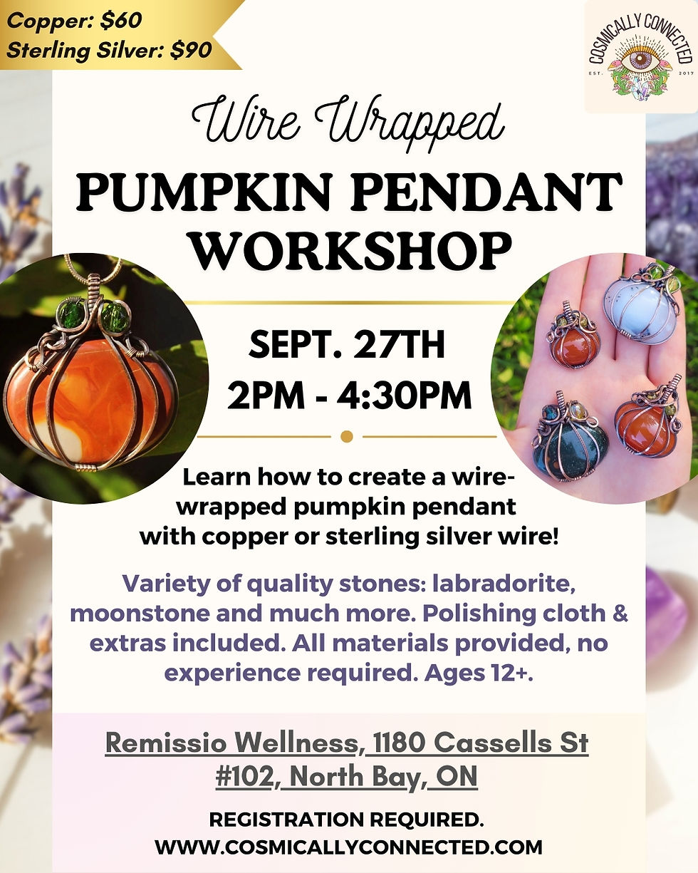 Wire Wrapped Pumpkin Pendant Workshop