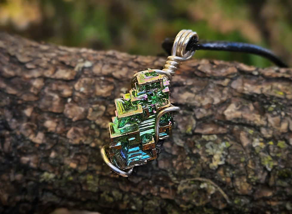 Bismuth Pendant - Sterling Silver