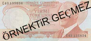 E 6 - YİRMİ TÜRK LİRASI II. TERT İP