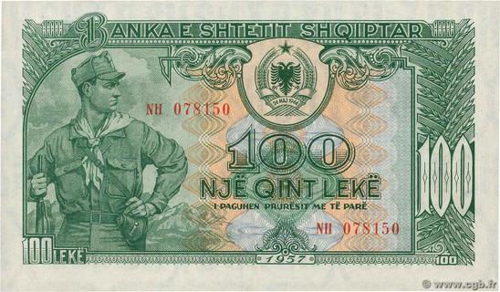 100 Leke 1957