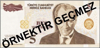 E 8 - BEŞ YENİ TÜRK LİRASI I. TERTİP