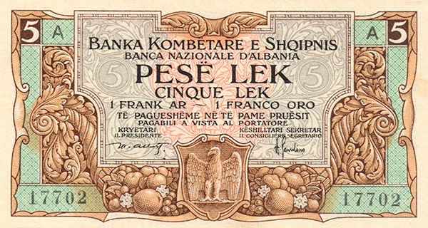 5 Lek 1926