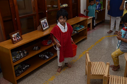 Wearing an apron for water activities