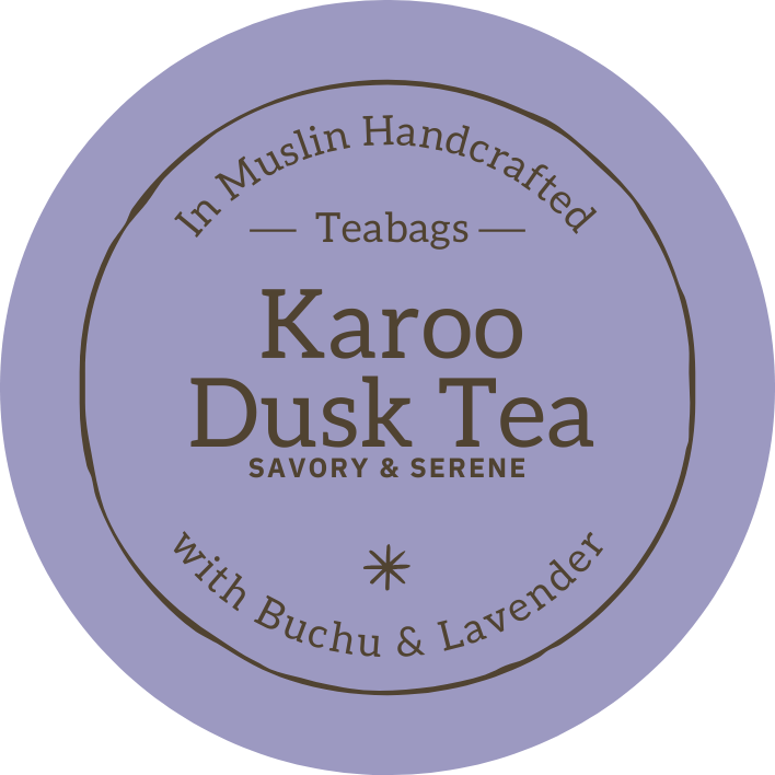 Karoo Dusk Tea, savory and serene Karoo inspired flavours, it is a complex tea blend, hand made in South Africa